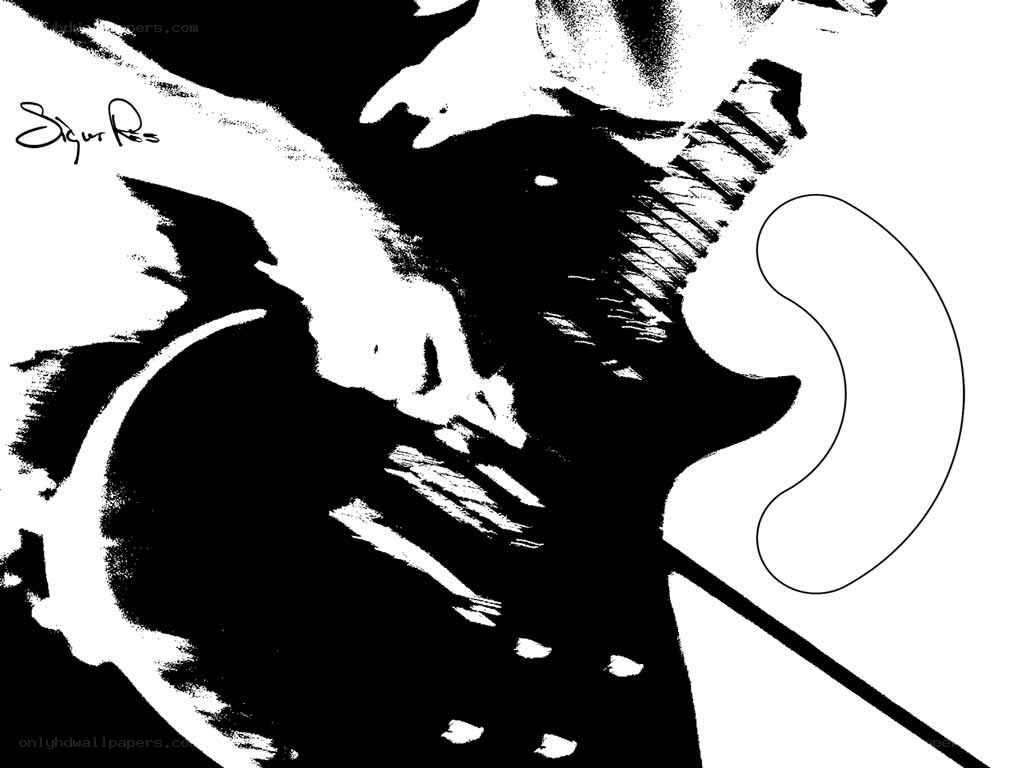 Black and white guitar art