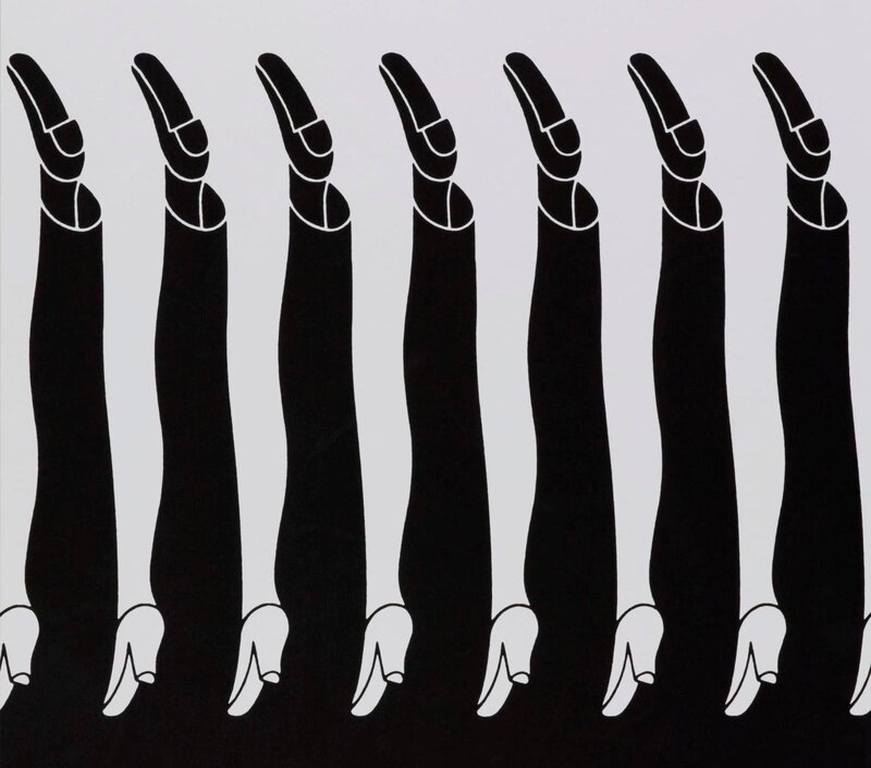 black and white hand silhouettes