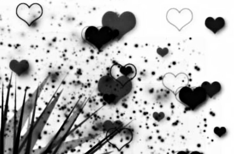 Black and White Hearts