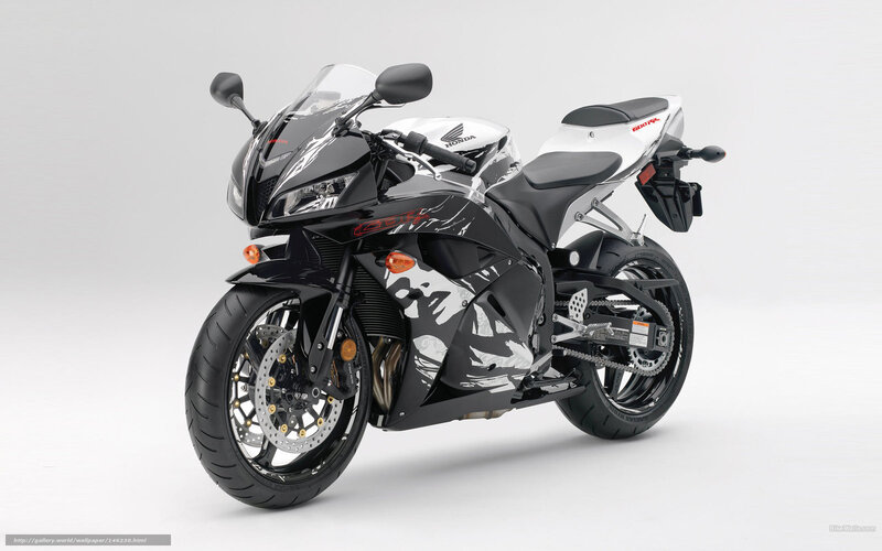 Black and white Honda CBR600RR motorcycle