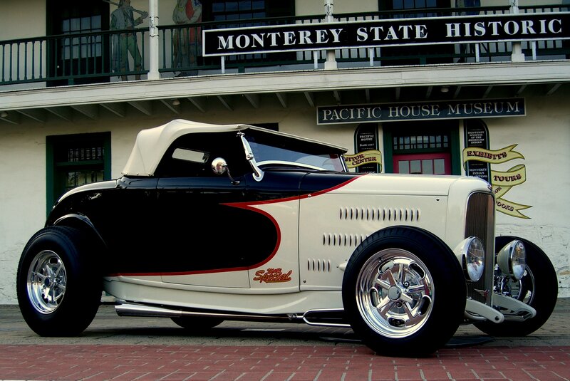 Black and White Hot Rod