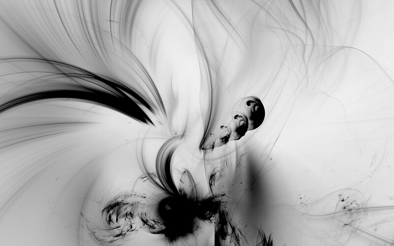 Black and White Ink Swirls