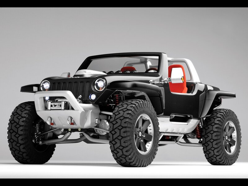 Black and White Jeep Concept — Neutral, 3d Render, Off-road Vehicle