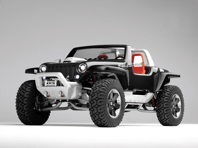 Black and White Jeep Concept — Neutral, Photograph