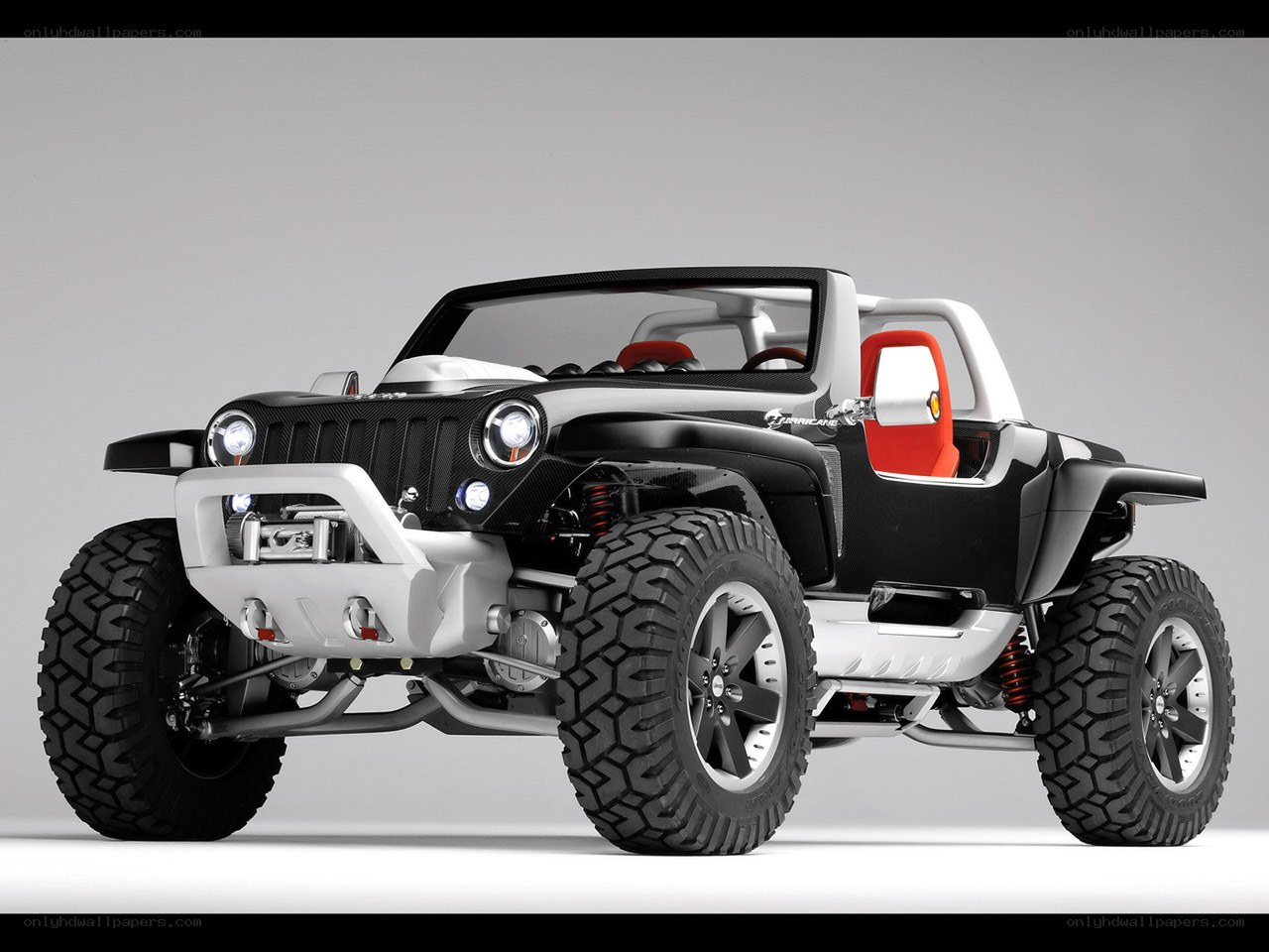 black and white jeep concept