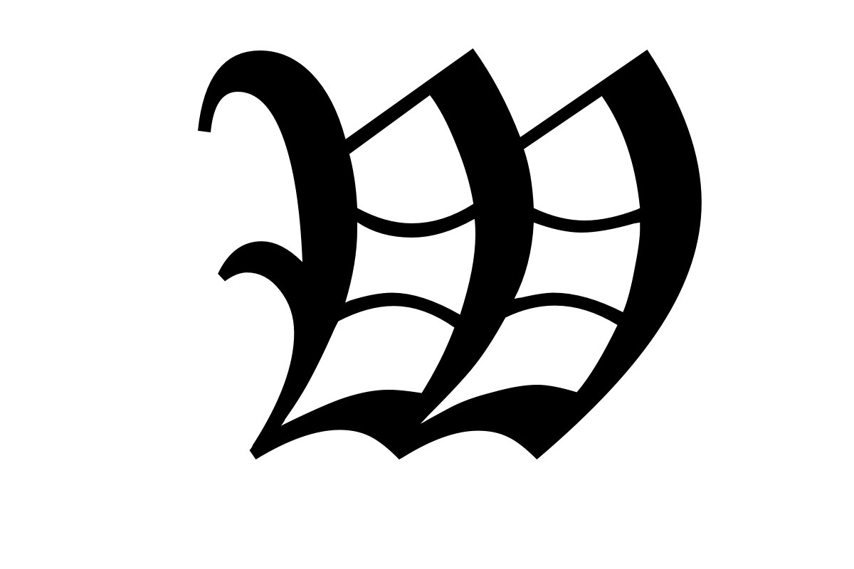 black and white letter design