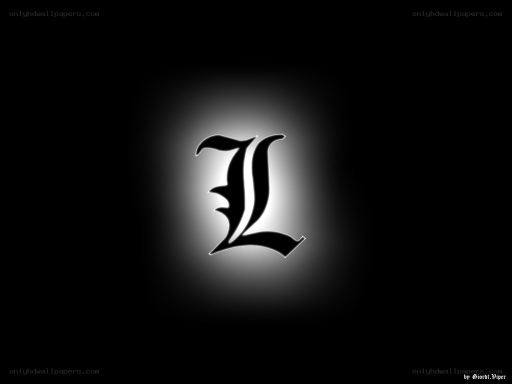 Black and white letter L logo