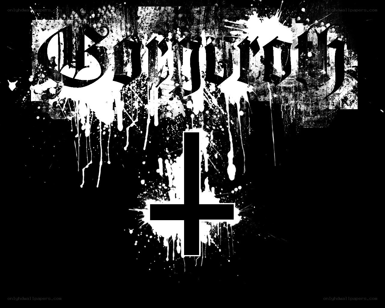 black and white logo with cross