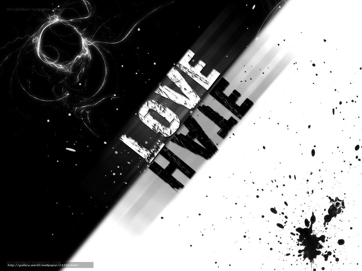 black and white love design