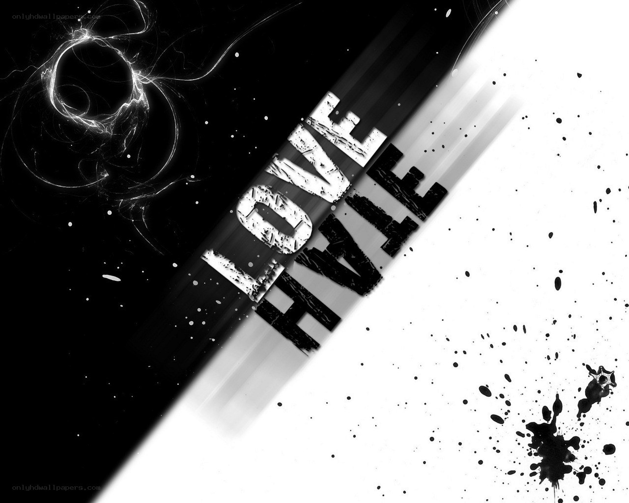 black and white love text art