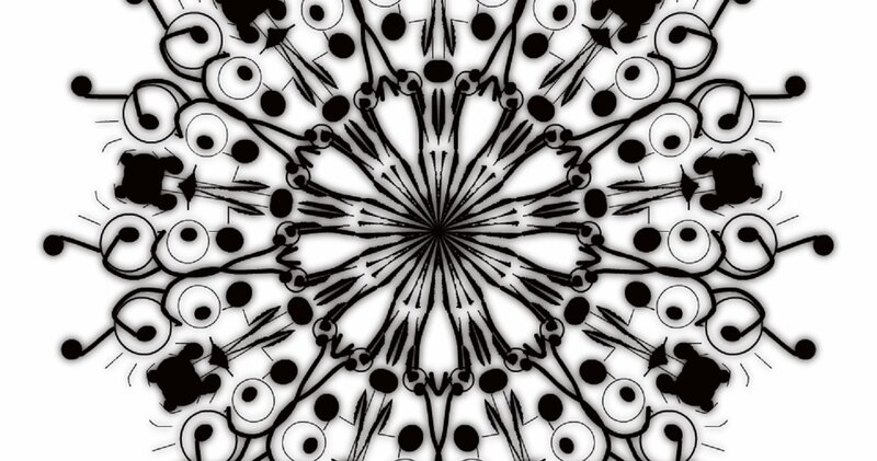 Black and White Mandala — Symmetrical