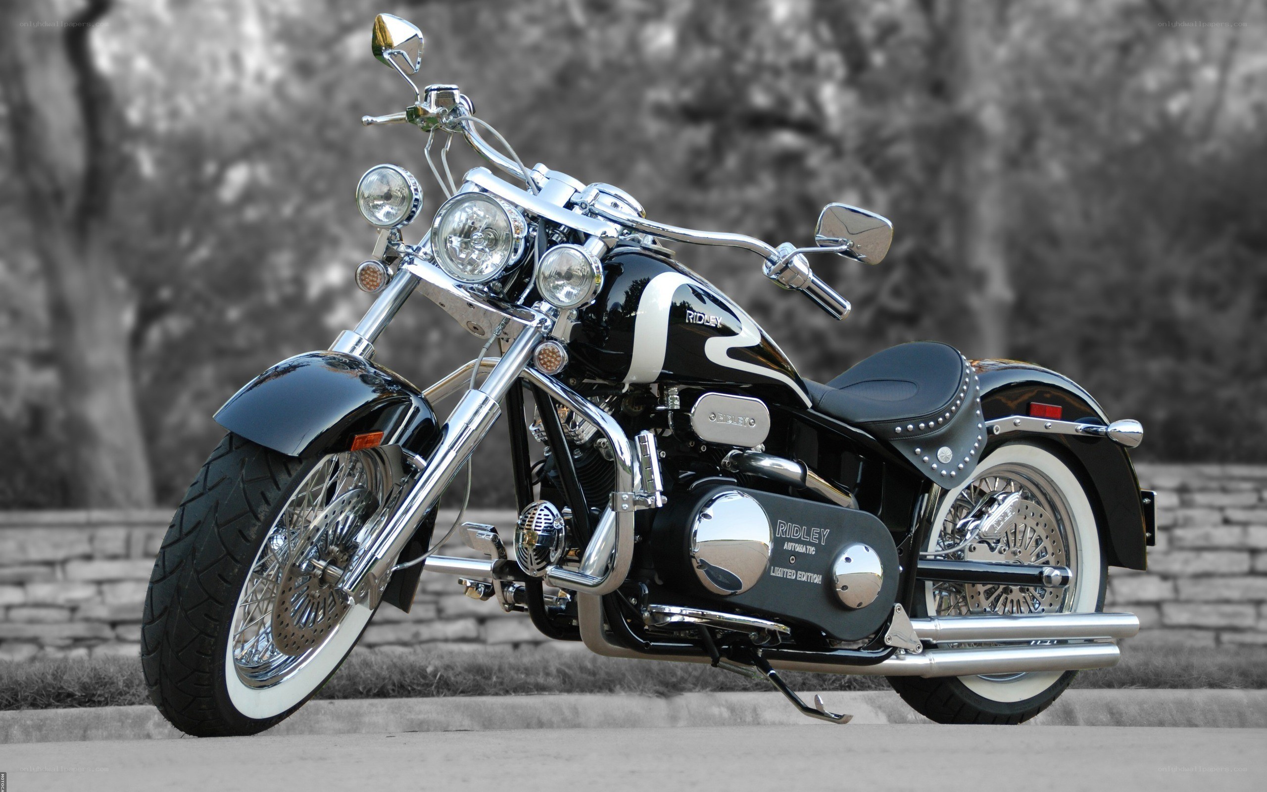 black and white motorcycle