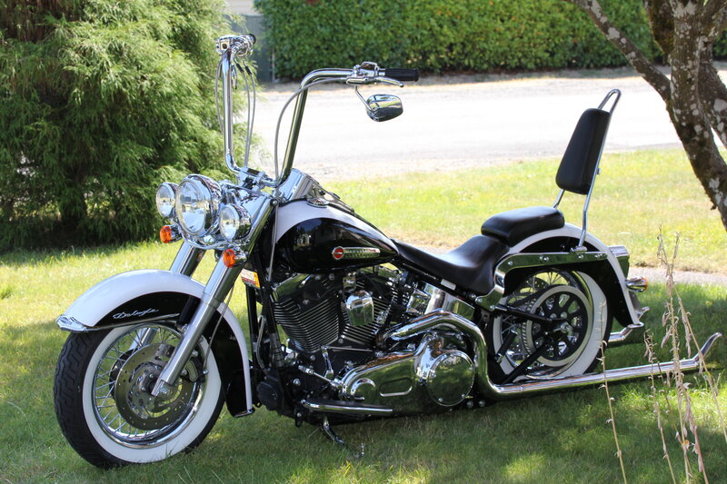 Black and White Motorcycle — Calm, Afternoon