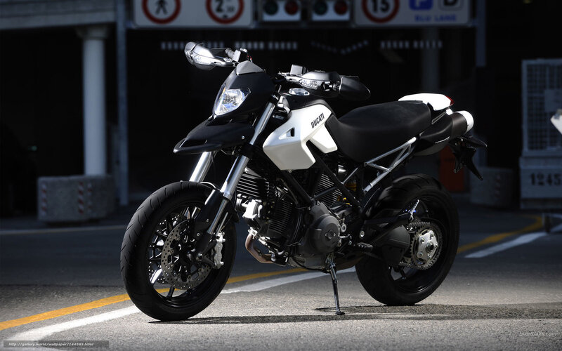Black and White Motorcycle — Dramatic, Afternoon