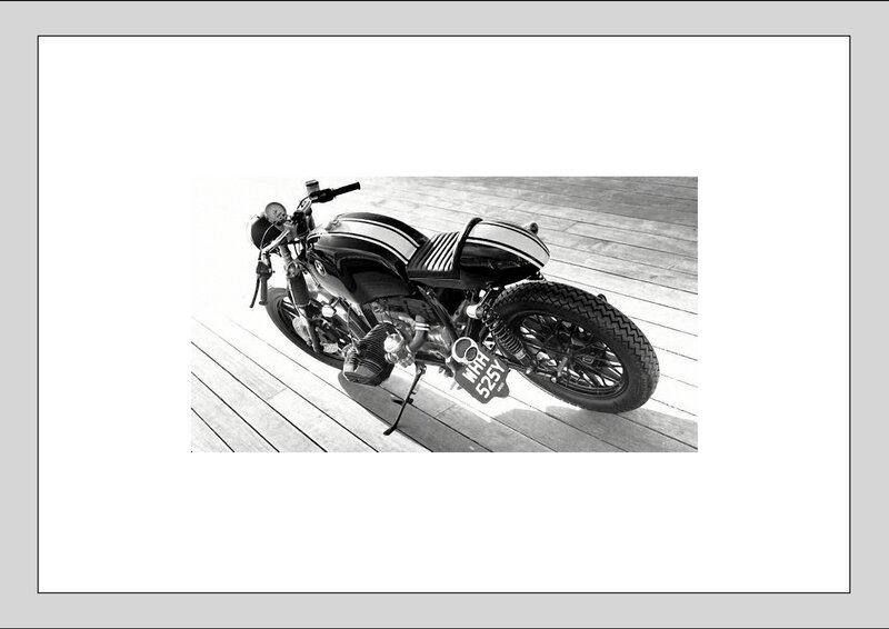 Black and White Motorcycle — Minimalist