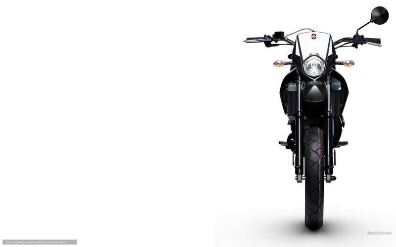 Black and White Motorcycle — Neutral, Photograph, Headlight