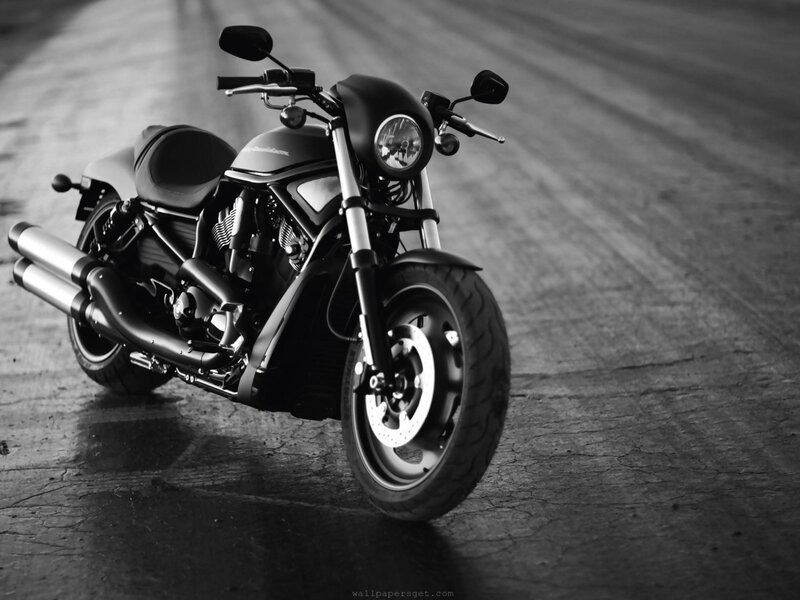 black and white motorcycle photo
