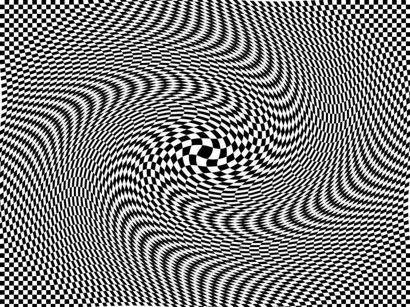 black and white optical illusion