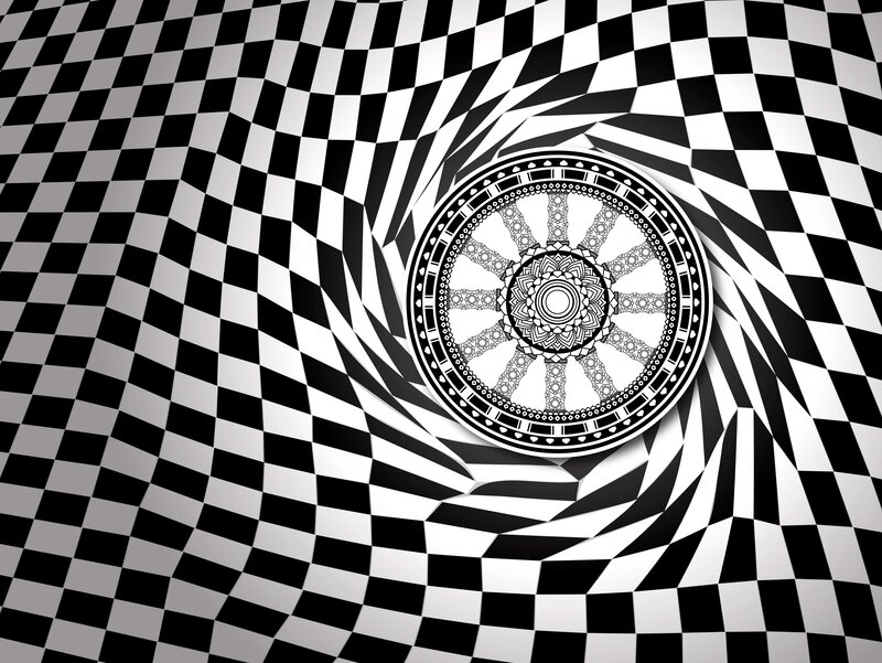 black and white optical illusion