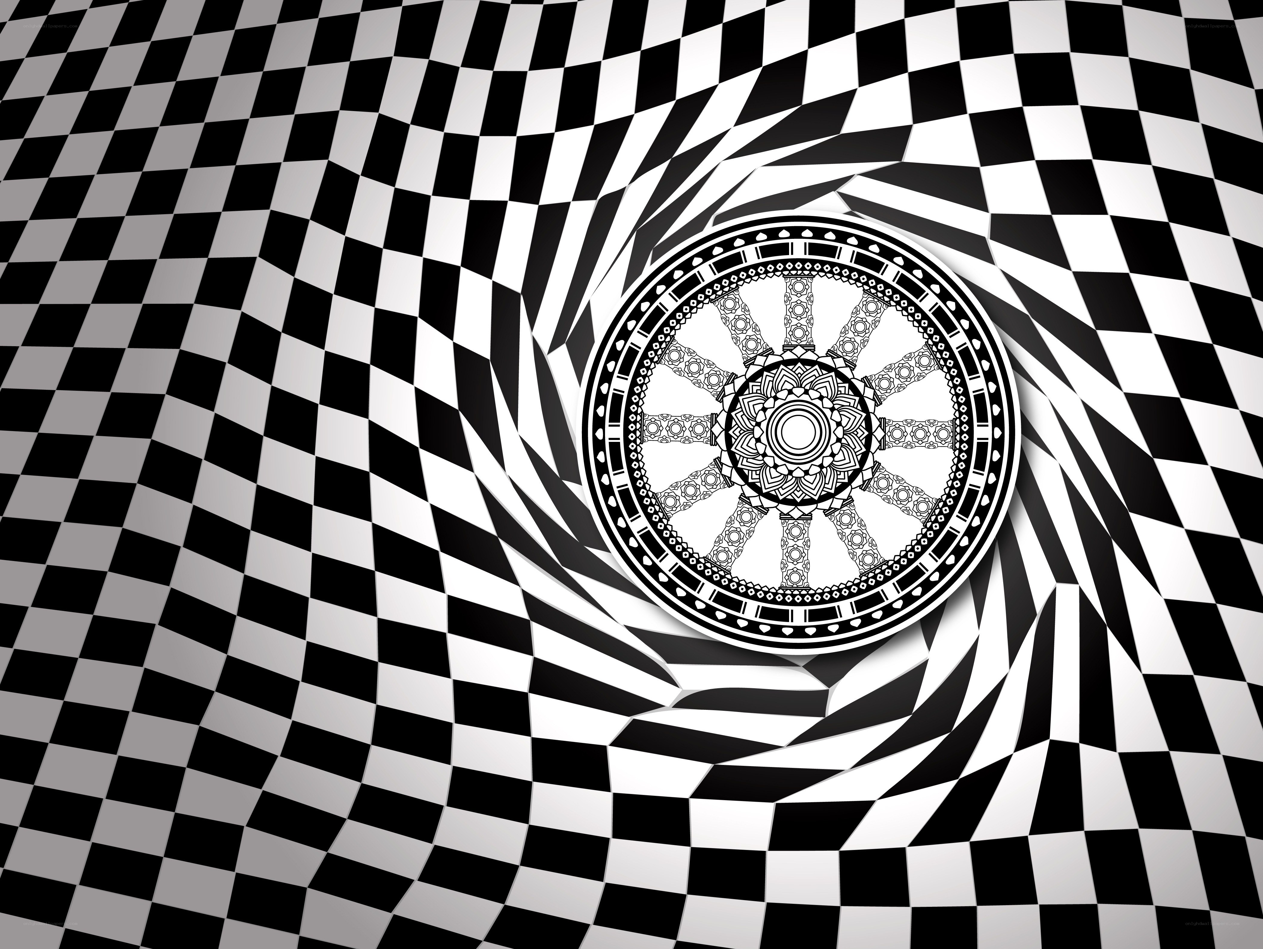 black and white optical illusion