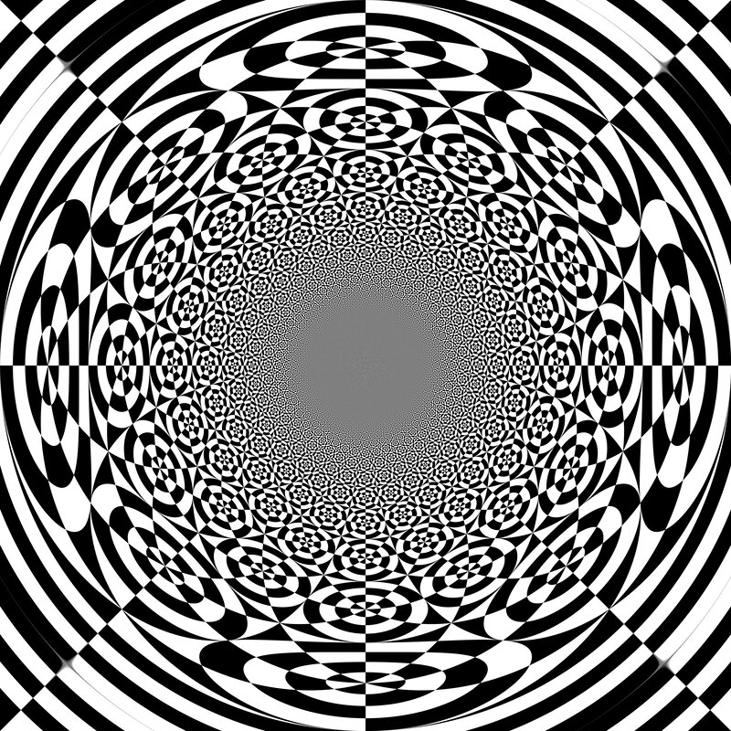 Black and white optical illusion