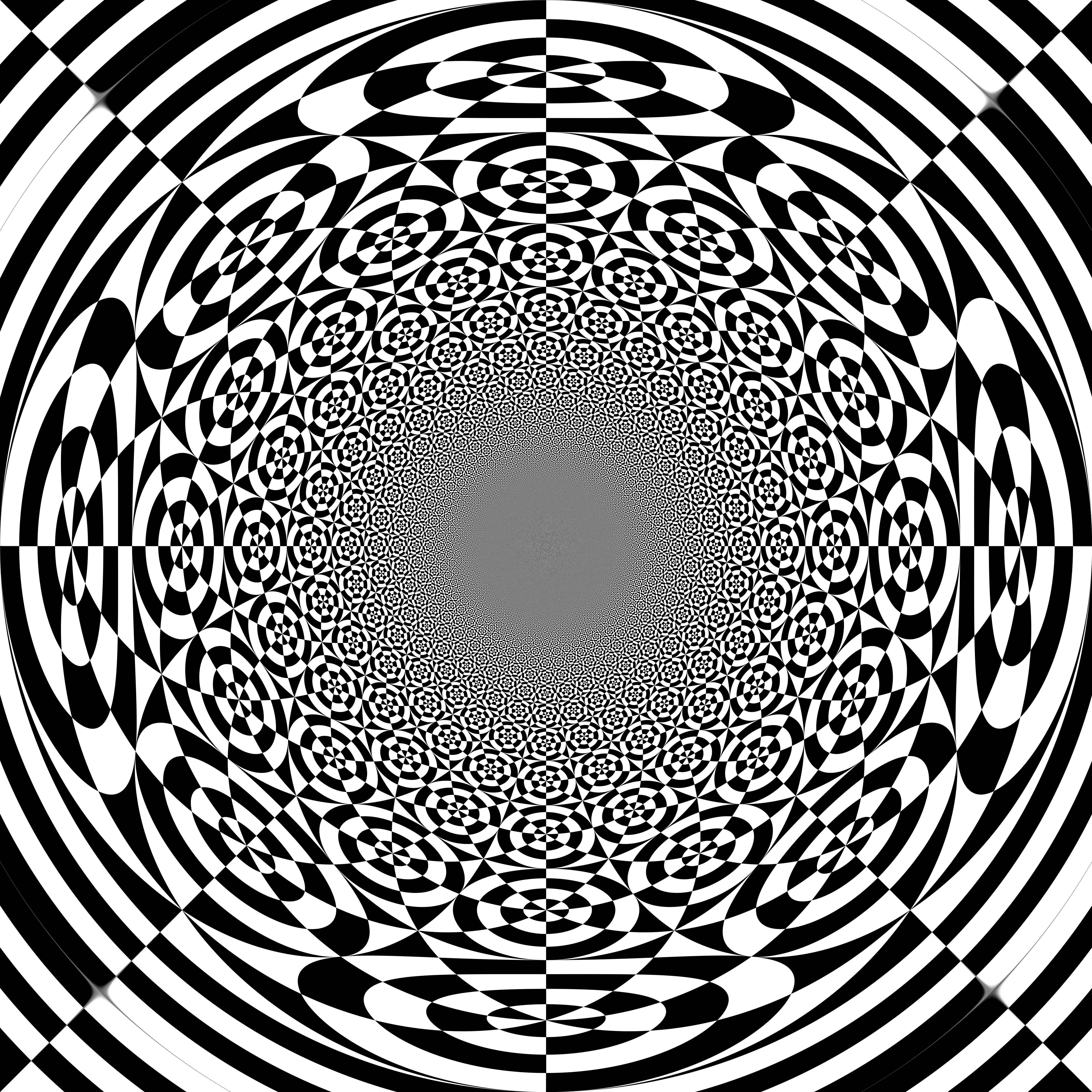 Black and white optical illusion