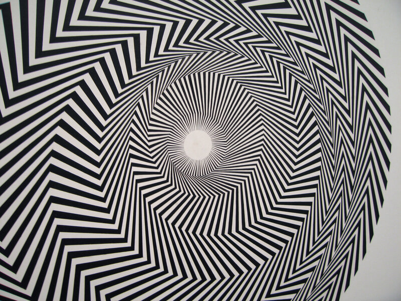Black and White Optical Illusion — Hypnotic, Abstract, Lines