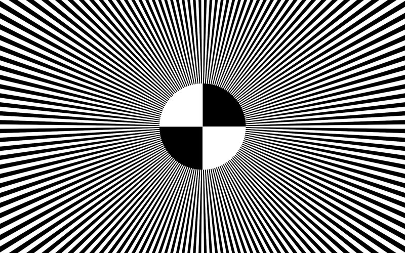 Black and White Optical Illusion — Hypnotic, Abstract