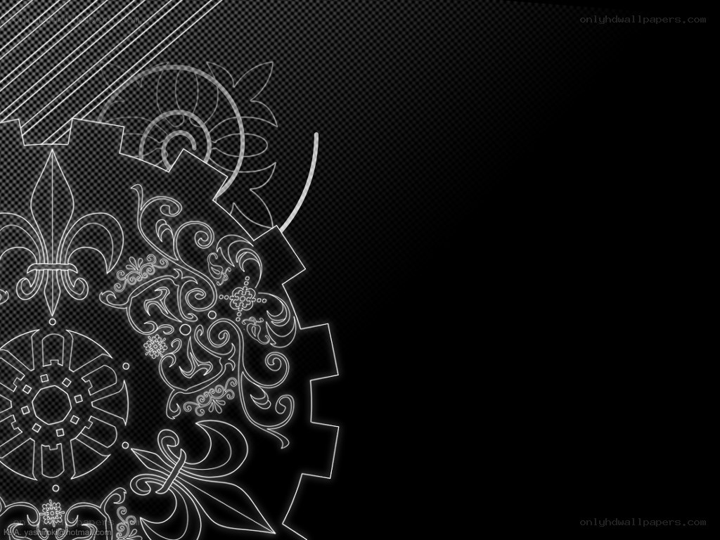 black and white ornate design