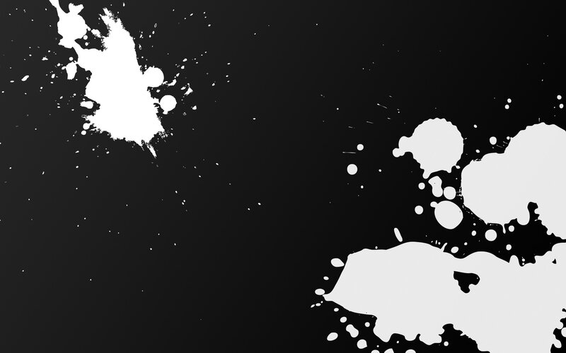 black and white paint splatter