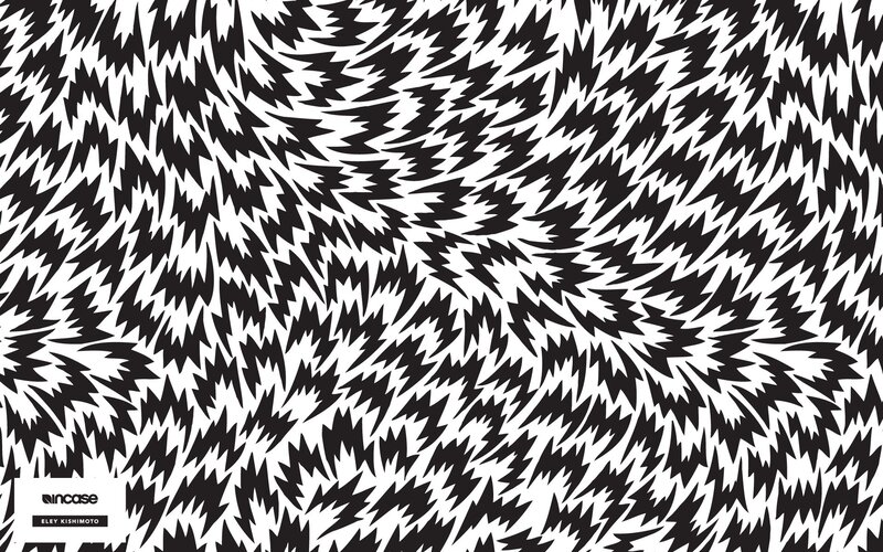 Black and White Pattern — Hypnotic, Abstract, Text