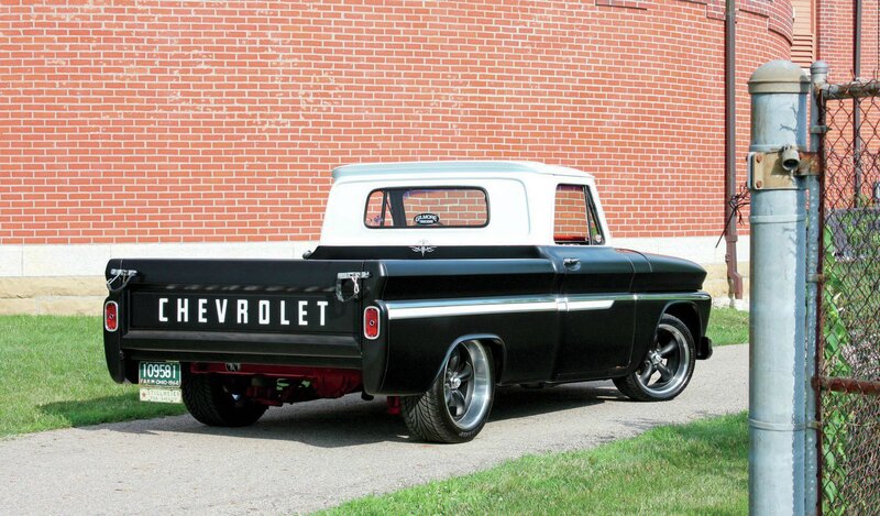 Black and White Pickup Truck — Calm, Afternoon