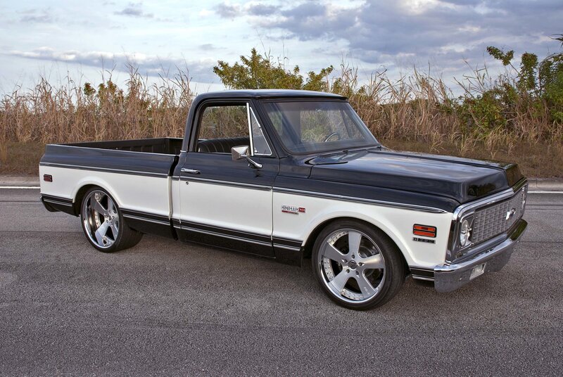 Black and White Pickup Truck — Calm