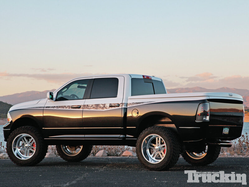 Black and White Pickup Truck — Serene