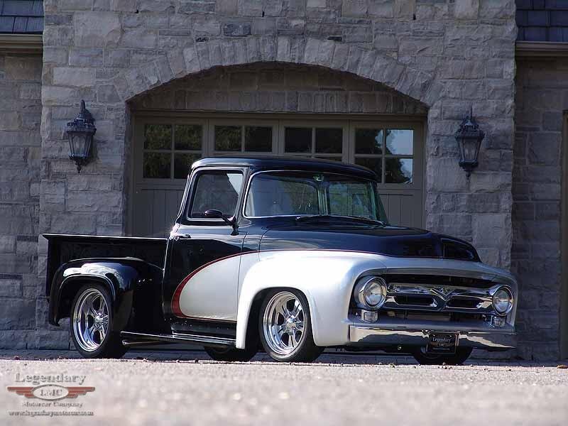 Black and White Pickup Truck