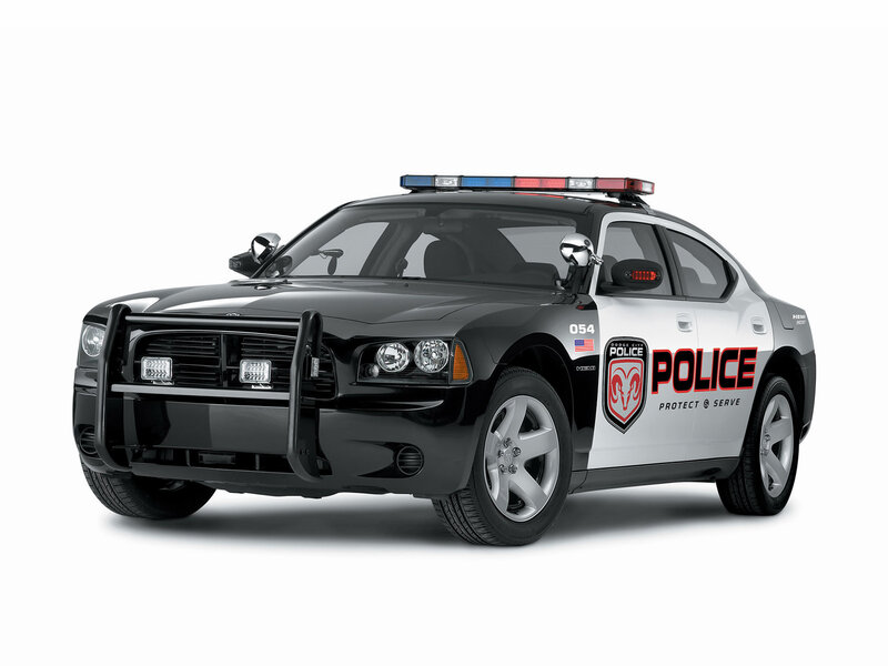Black and White Police Car — Neutral