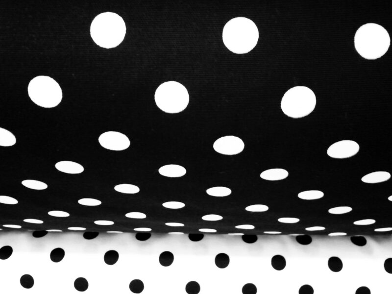 black and white polka dot fabric