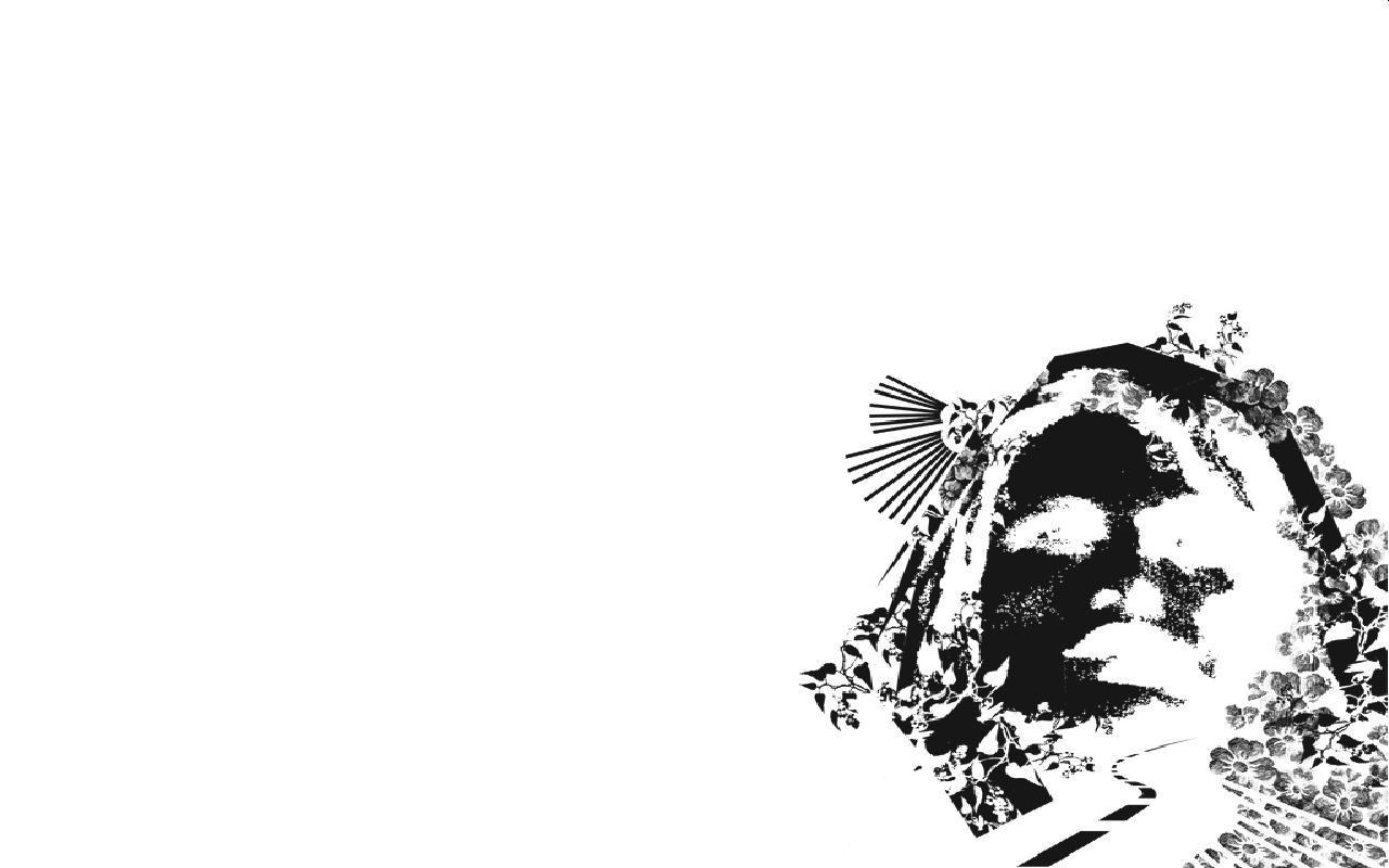 black and white portrait art