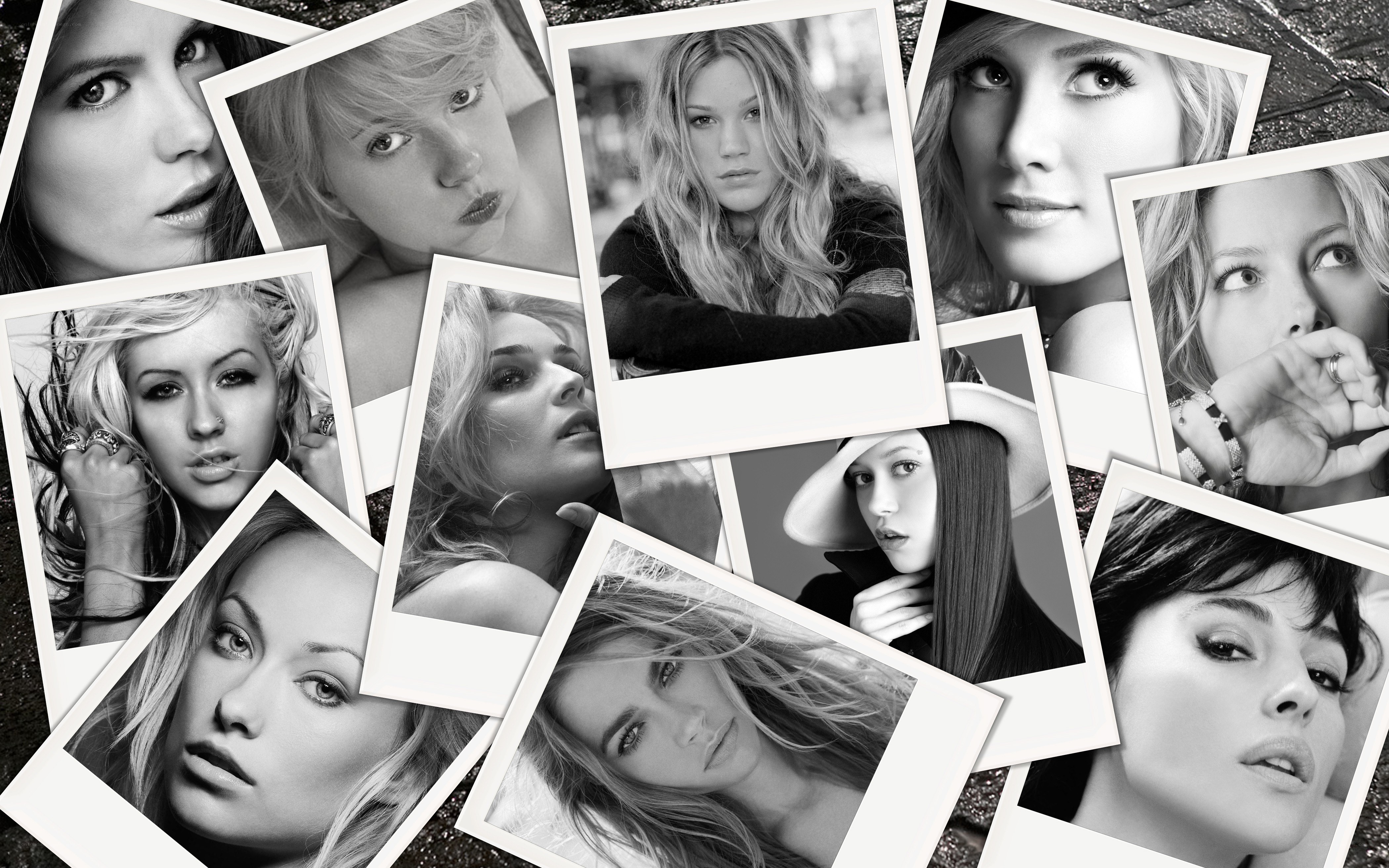black and white portrait collage