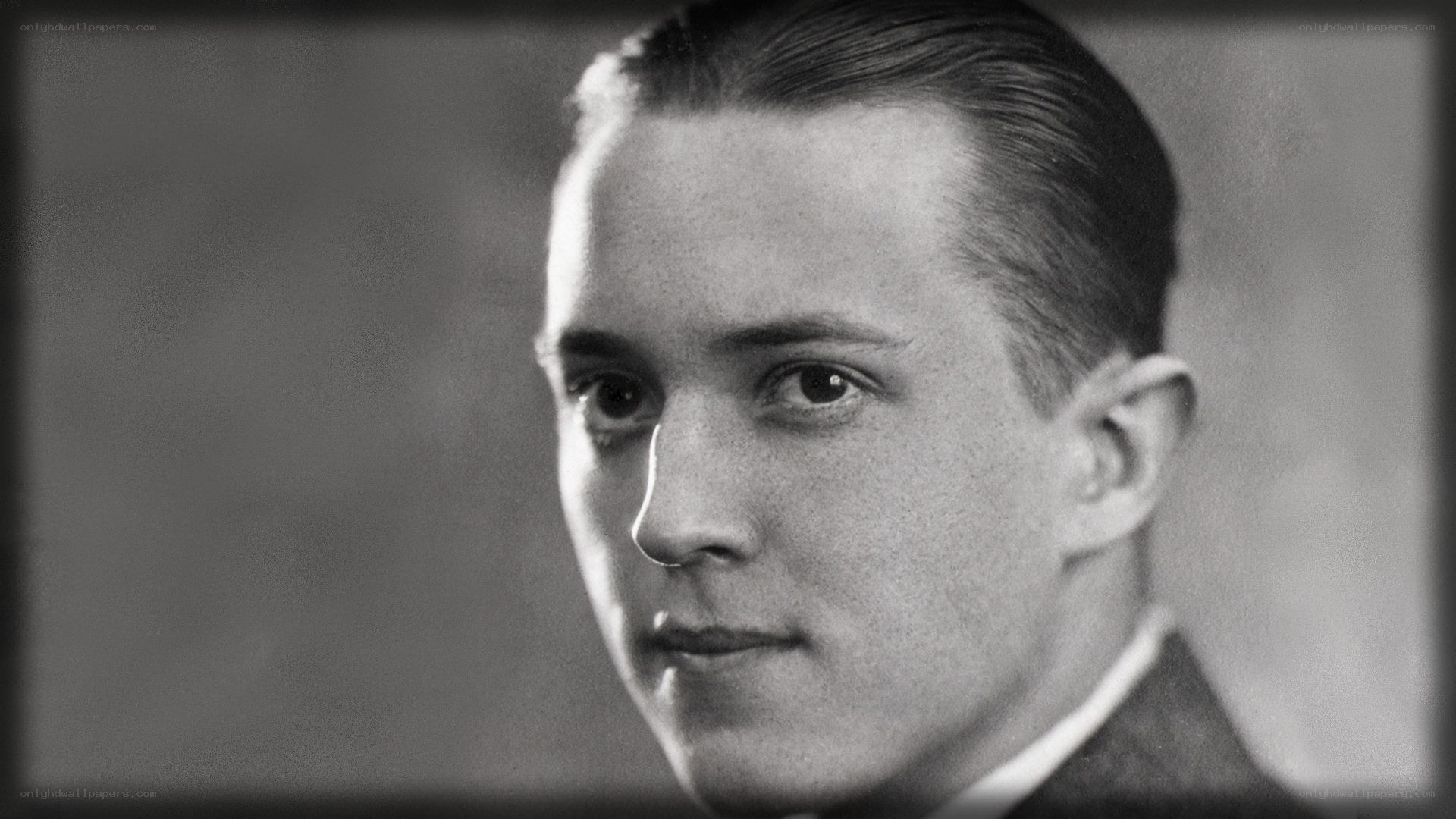 black and white portrait of a man