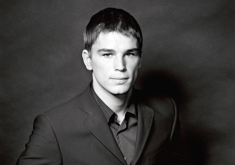 black and white portrait of a man