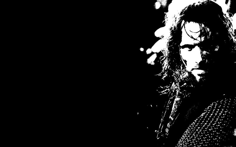black and white portrait of a warrior