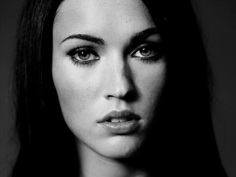 black and white portrait of a woman