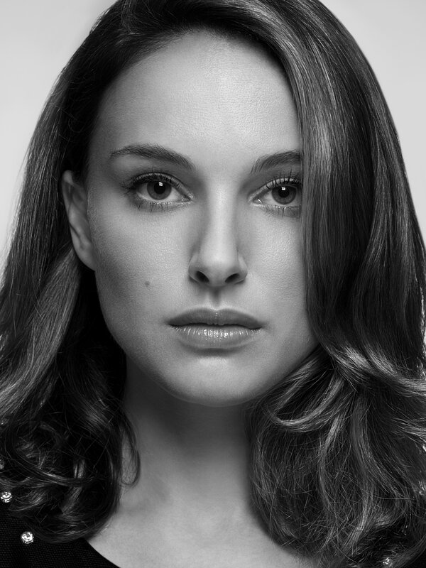 black and white portrait of a woman