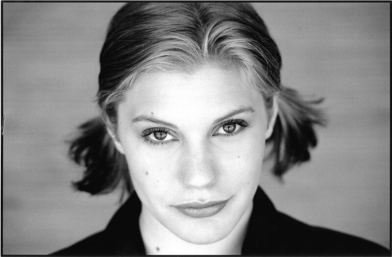 black and white portrait of a woman