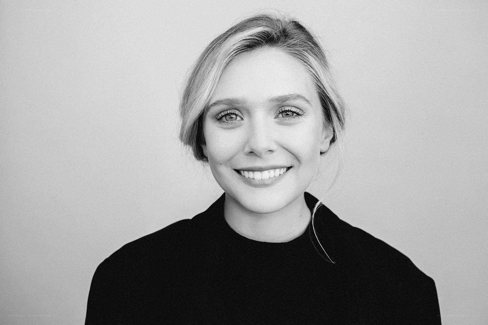 black and white portrait of a woman
