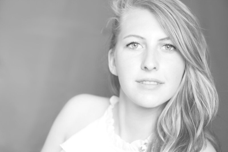 black and white portrait of a woman