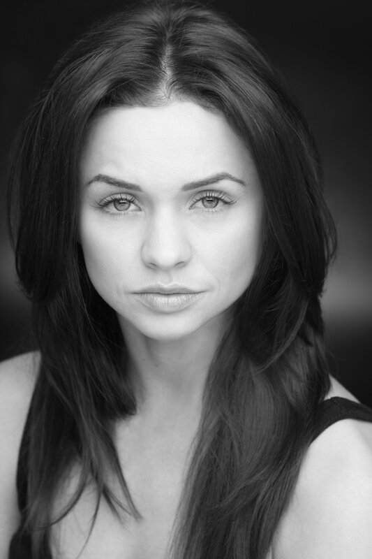 black and white portrait of a woman