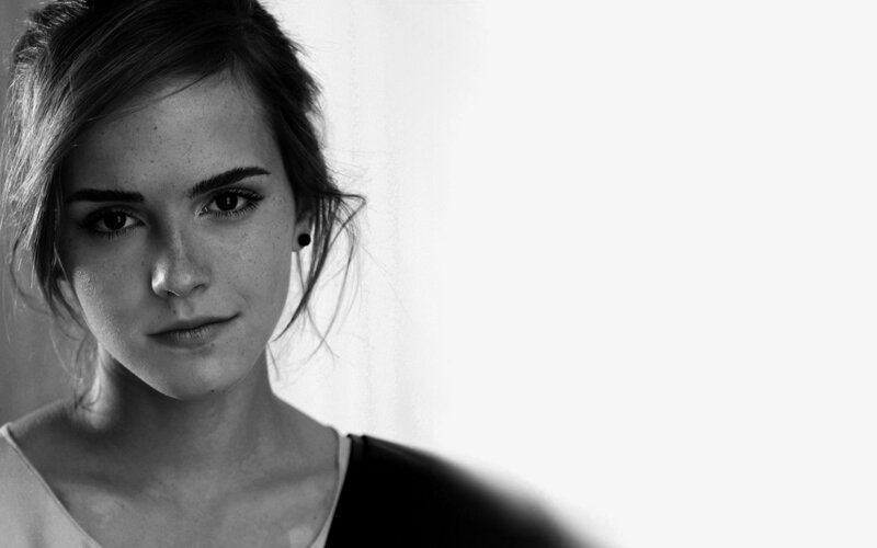 black and white portrait of a woman