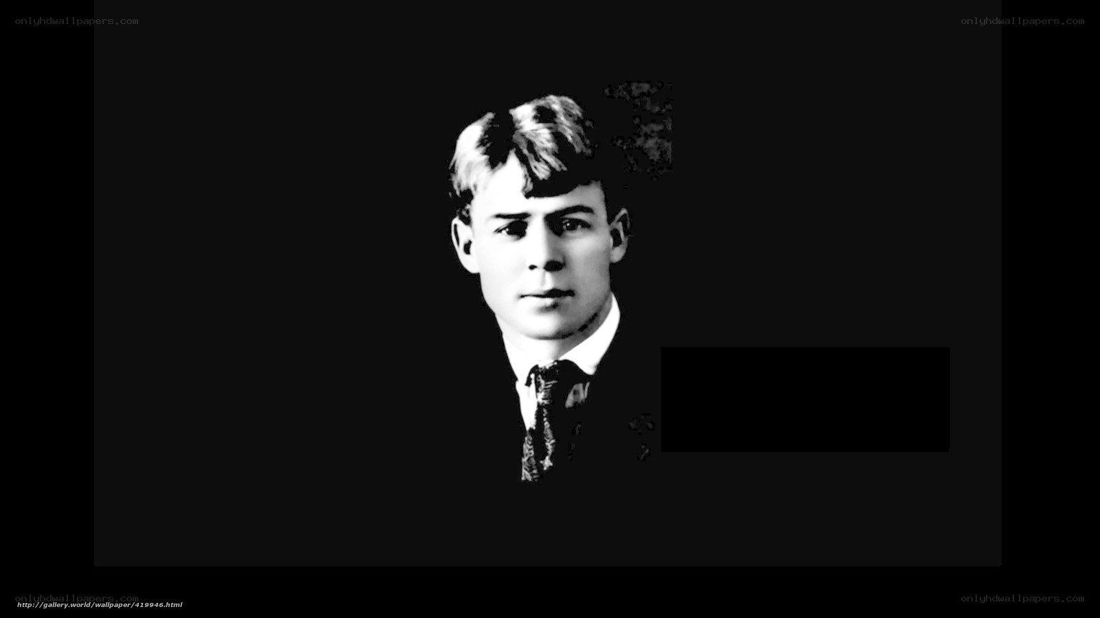 black and white portrait of a young man